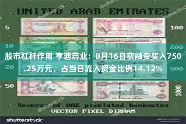 股市杠杆作用 亨迪药业：8月16日获融资买入750.25万元，占当日流入资金比例14.12%