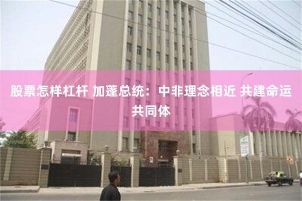 股票怎样杠杆 加蓬总统：中非理念相近 共建命运共同体